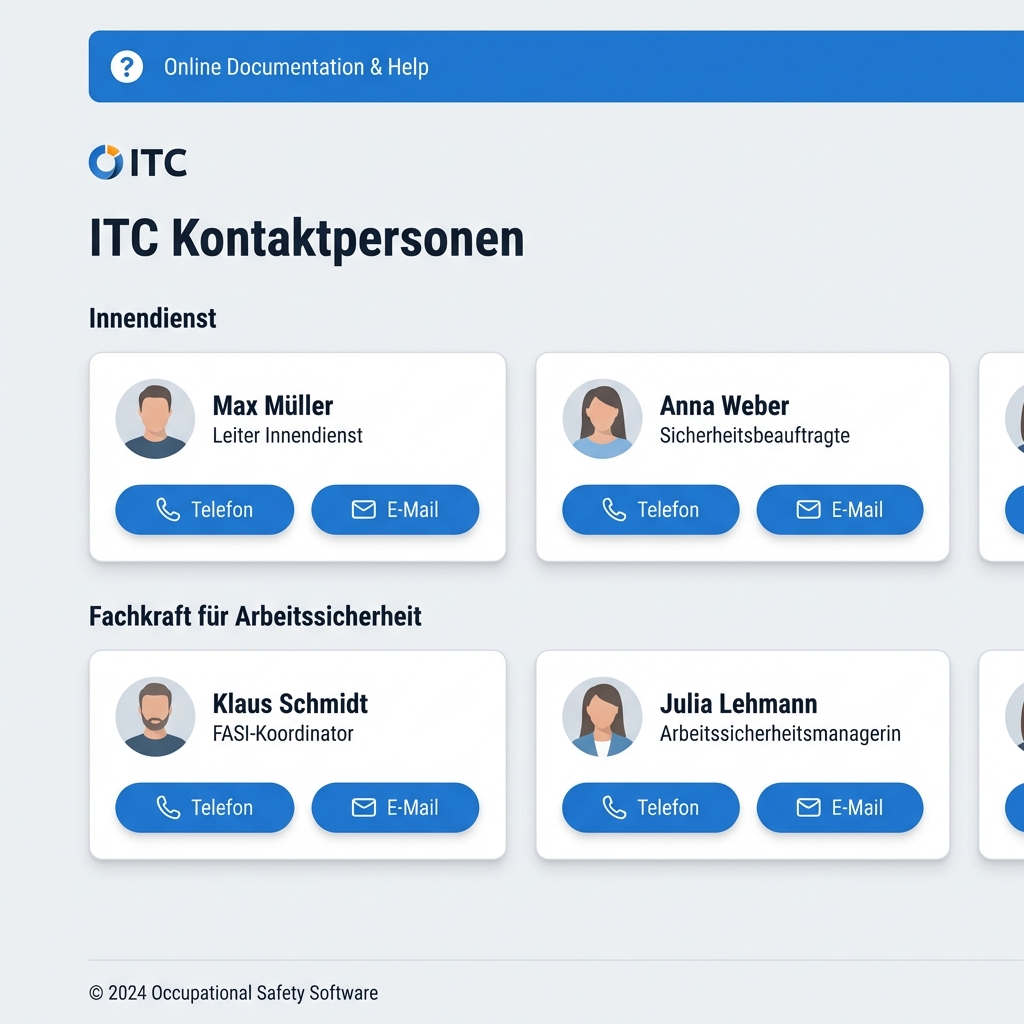ITC Kontaktpersonen Übersicht